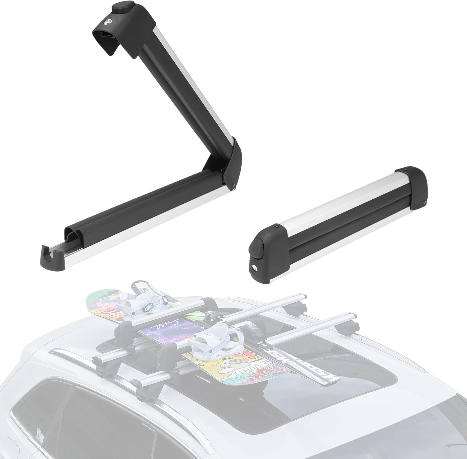 Ski- & Snowboarddrager Dak - Universeel, Zilver, 41cm (34% Korting!)