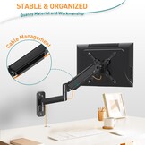 Monitor muurbeugel EV6023 voor schermen tot 35 inch met gasveer, VESA 75x75, 100x100, 100x200, 200x100, 200x200, 3-12 kg