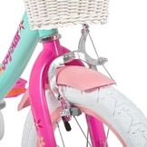 JOYSTAR Eenhoorn-fiets 12/14/16/18 inch voor meisjes van 2 tot 9 jaar, kinderfiets met polszitje en steunwielen en mand