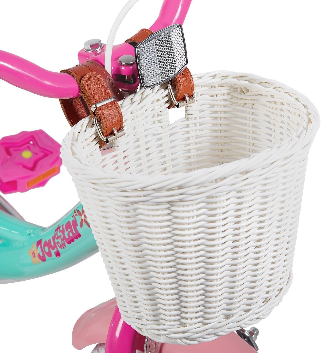 JOYSTAR Eenhoorn-fiets 12/14/16/18 inch voor meisjes van 2 tot 9 jaar, kinderfiets met polszitje en steunwielen en mand