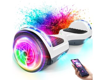 All Terrain Hoverboard voor kinderen, 6,5 inch banden, grote batterij, hoverboard, bluetooth-luidspreker en 3D-ledverlichting, UL2272 gecertificeerd