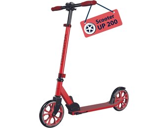 HUDORA Scooter Up 200 Geluidsarme aluminium step, voor maximaal 100 kg, in hoogte verstelbare en inklapbare step, kickstep voor kinderen, jongeren en volwassenen