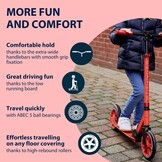 HUDORA Scooter Up 200 Geluidsarme aluminium step, voor maximaal 100 kg, in hoogte verstelbare en inklapbare step, kickstep voor kinderen, jongeren en volwassenen