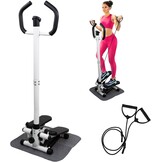 Mobiclinic®, Stepper met Stuur, in Hoogte Verstelbaar, LCD-Monitor, Instelbare Intensiteit, Antislippedalen, Stap-voor-Stapmachine, Compact, Thuisoefening, Step-Pro