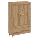 vidaXL Highboard Artisan Eiken 69,5 x 31 x 115 cm Bewerkt hout