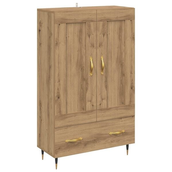 vidaXL Highboard Artisan Eiken 69,5 x 31 x 115 cm Bewerkt hout