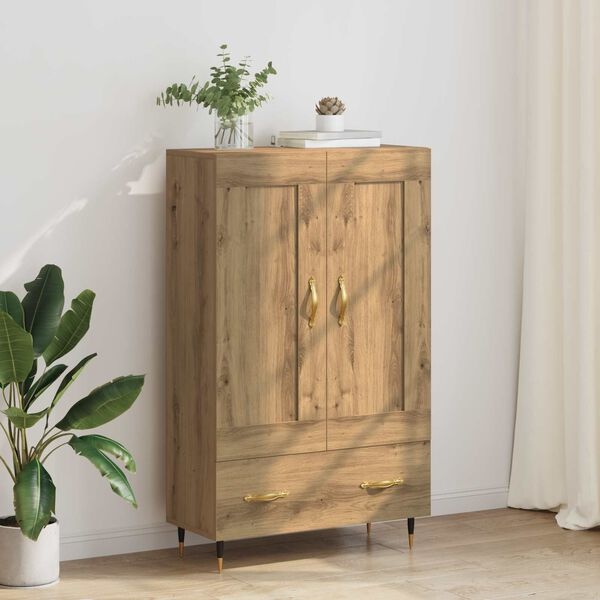 vidaXL Highboard Artisan Eiken 69,5 x 31 x 115 cm Bewerkt hout