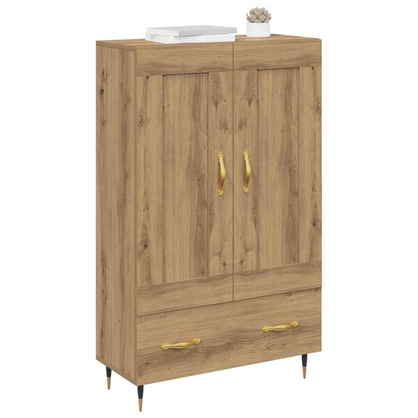 vidaXL Highboard Artisan Eiken 69,5 x 31 x 115 cm Bewerkt hout