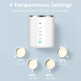 Bottle Warmer for Baby, Bottle Warmer for Baby on the go, Battery Powered Baby Bottle Warmer, Baby Bottle Warmer with 6 Adapters and Temperature Control, Portable Bottle Warmer for Travel Friendly Use
