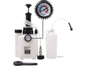 Cclife 3 liter Remontluchtingsapparaat auto, remontluchter, remvloeistof-wisselapparaat met 1L afzuigreservoir voor E20 (ø43mm)