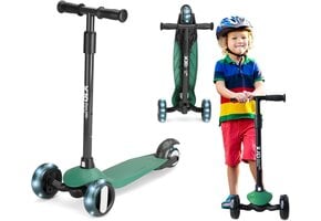Kinderstep Groen 3 LED-wielen - 45% Korting - 2-8 Jaar