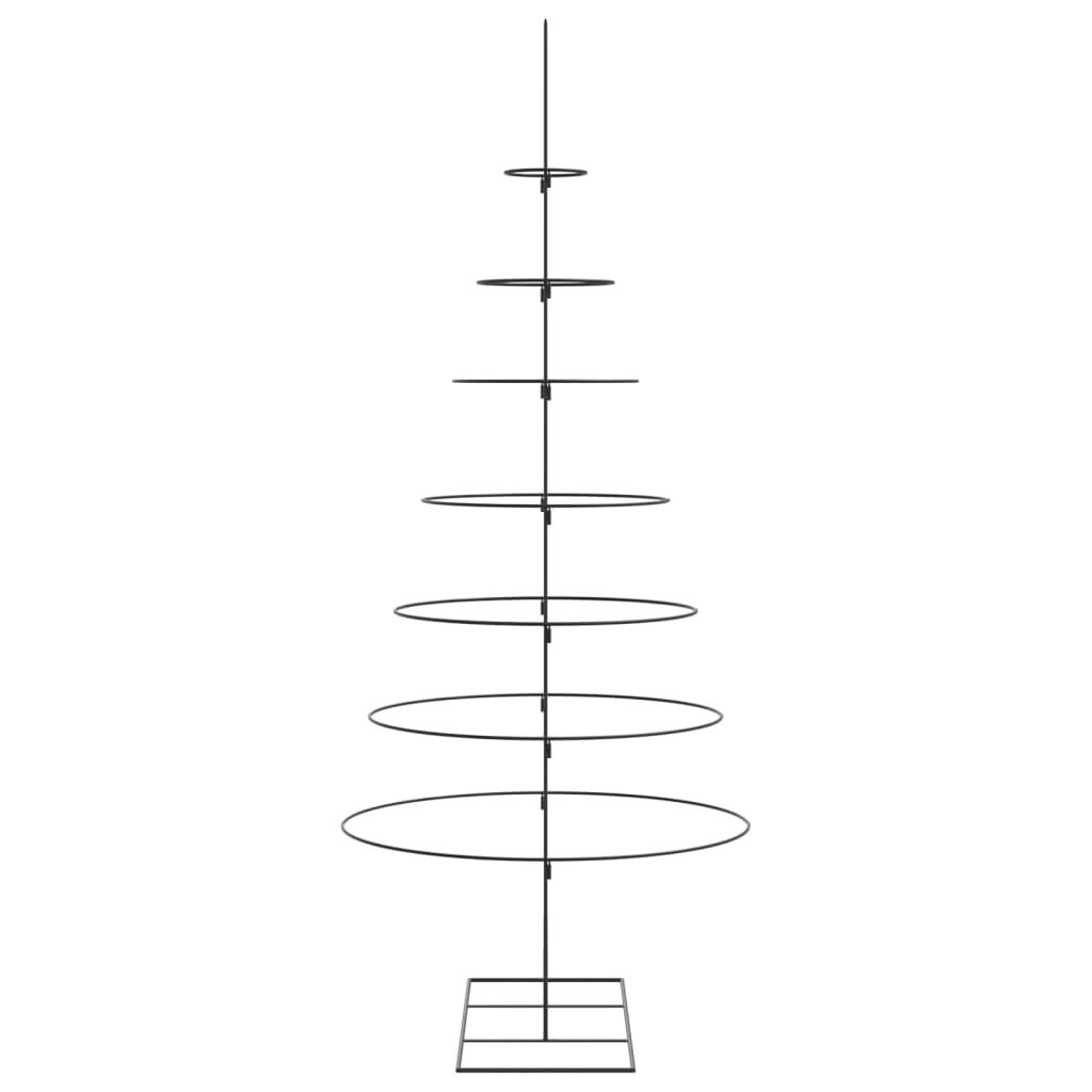 vidaXL Kerstdecoratie kerstboom 210 cm metaal zwart