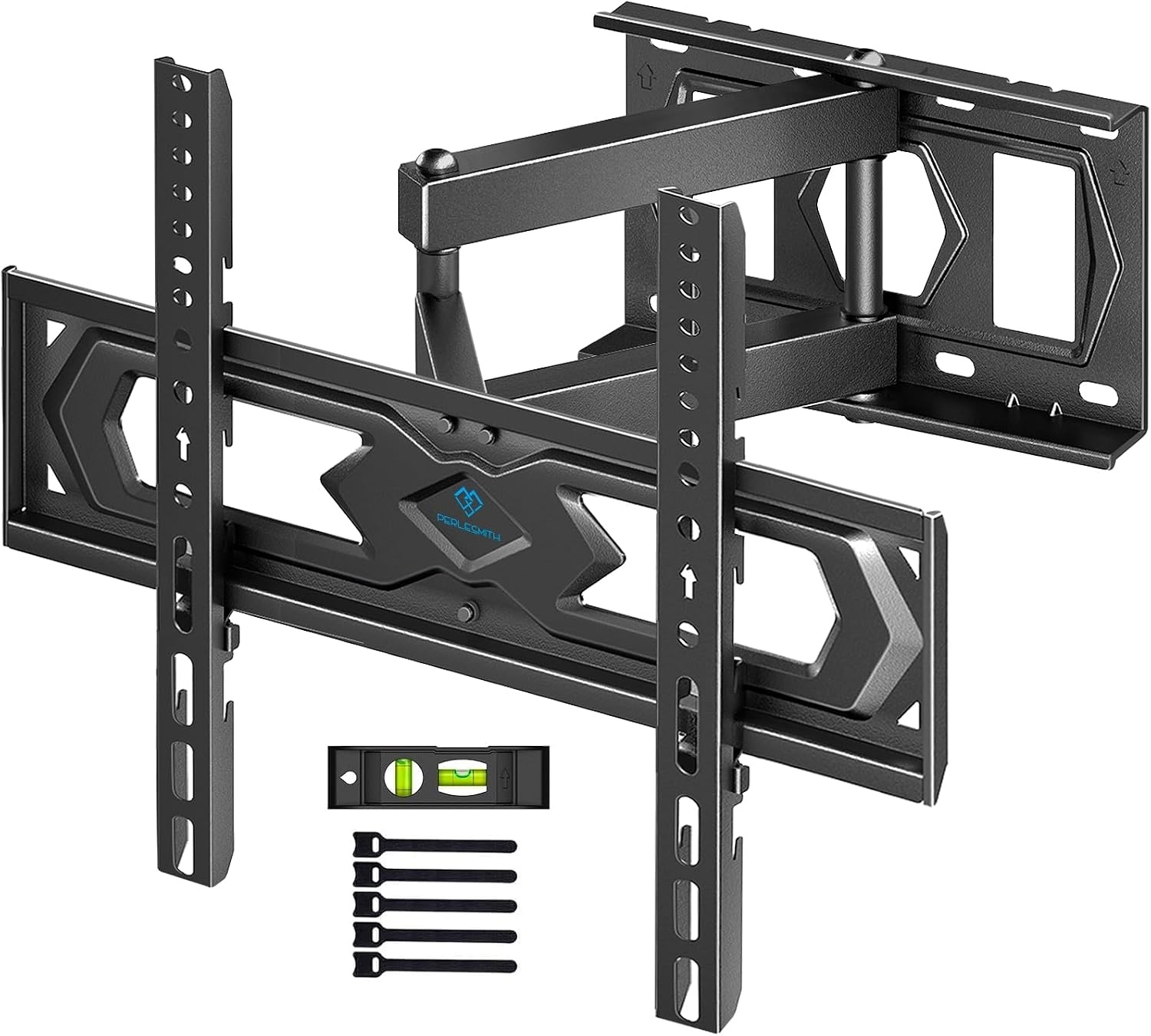 PERLESMITH TV Muurbeugel voor 26-60 Inch tv's, Draaibare TV Beugel tot 40 kg, 55 Inch TV-muurbeugel met Waterniveau, max. VESA 400 x 400 mm