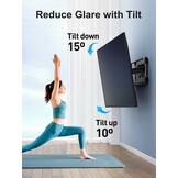 PERLESMITH TV Muurbeugel voor 26-60 Inch tv's, Draaibare TV Beugel tot 40 kg, 55 Inch TV-muurbeugel met Waterniveau, max. VESA 400 x 400 mm