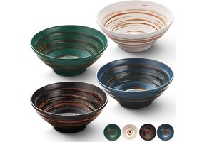 Keramische Ramenkommen Set - 4-delig, 1035ml, 20cm - Japans Design