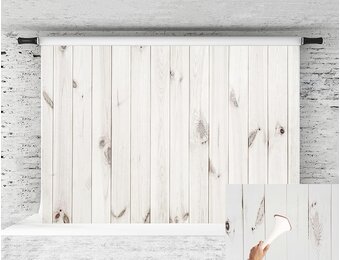 Fotografie Achtergrond Witte Houten Vloer 3x3m - 29% Korting