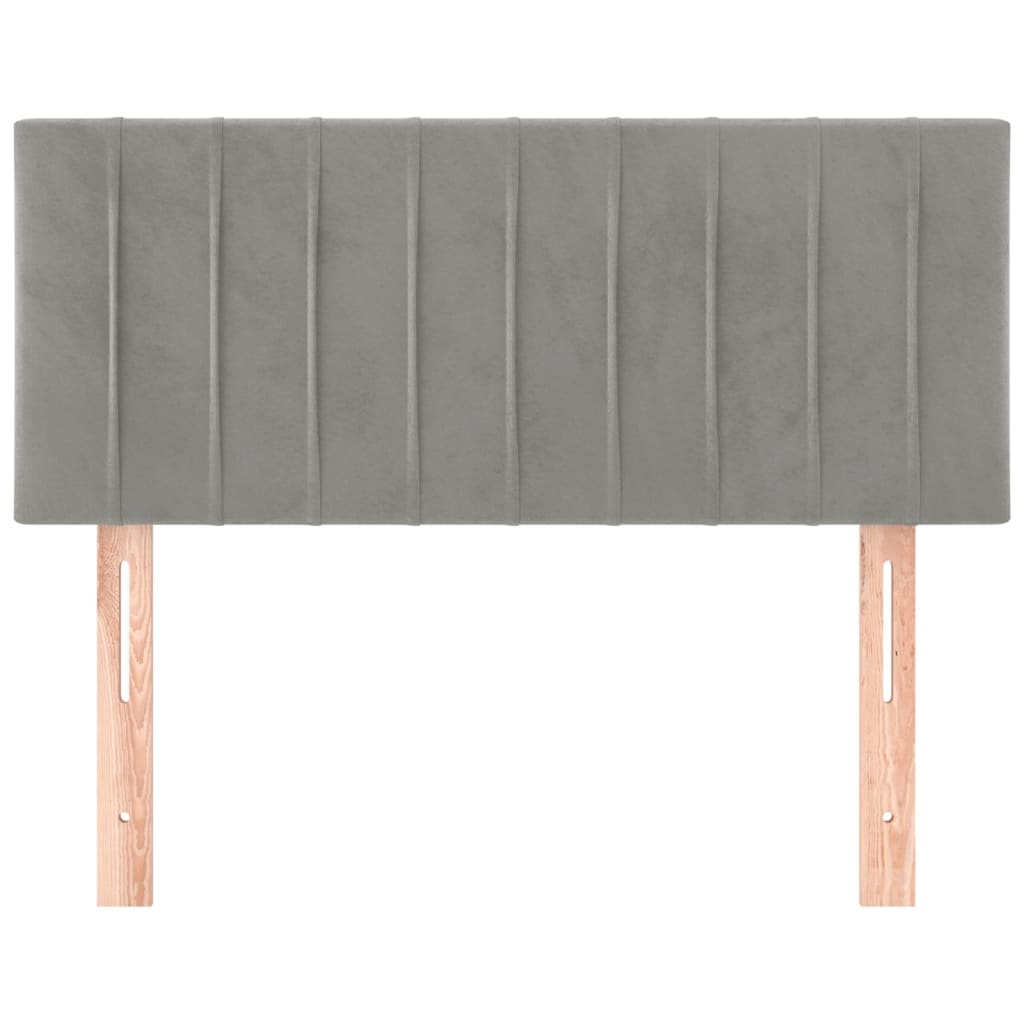 Hoofdbord Fluweel Lichtgrijs - 77% Korting