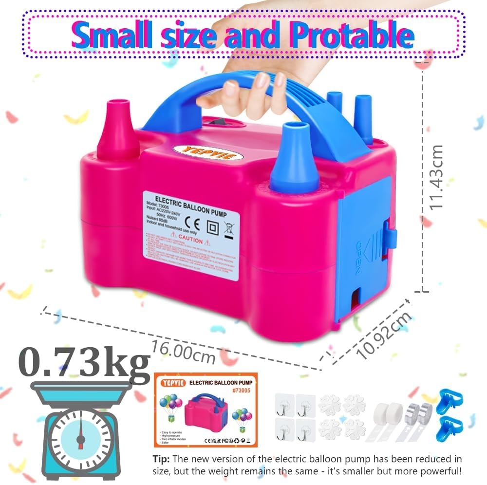 Elektrische Ballonpomp 600W met kit - 28% Korting!