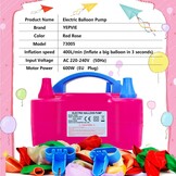 Elektrische Ballonpomp Kit 600W met 14 Accessoires - 28% Korting