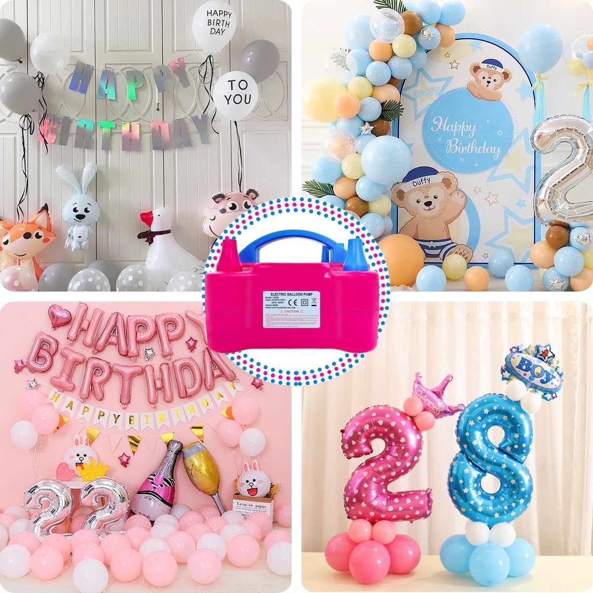 Elektrische Ballonpomp 600W - Feestdecoratie - 28% Korting