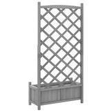 Plantenbak met Latwerk Vurenhout Grijs - 34% Korting!