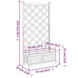 Plantenbak met Latwerk Vurenhout Grijs - 34% Korting!