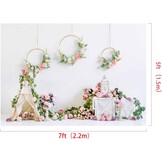 Fotografie Achtergronddoek Roze Bloemen & Planten - 2.1x1.5m Microvezel - 28% Korting