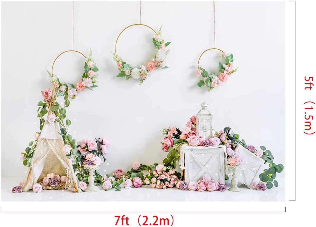 Fotografie Achtergronddoek Roze Bloemen & Planten - 2.1x1.5m Microvezel - 28% Korting
