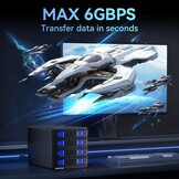 4-Bay Externe Harde Schijf Behuizing | 80TB | USB 3.0/eSATA | 30% Korting
