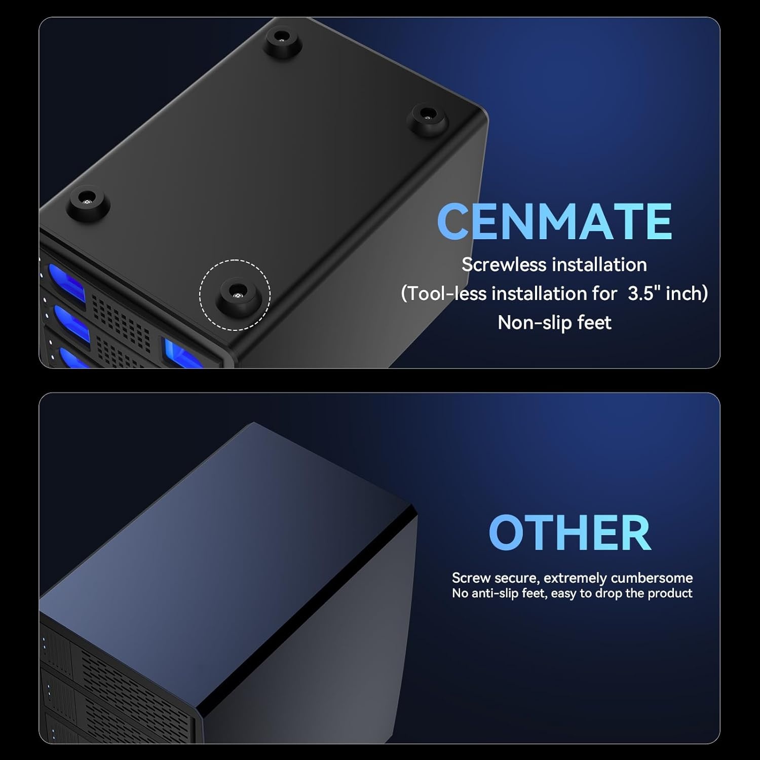 4-Bay Externe Harde Schijf Behuizing | 80TB | USB 3.0/eSATA | 30% Korting