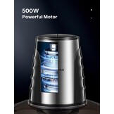 Elektrische Hakmolen 500W | 2x 3L RVS/Glazen Kom | 2 Snelheden | 34% Korting