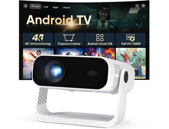 Full HD Beamer Smart (Android 11) - 200 inch - WiFi 6 - Automatische Focus (34% Korting)