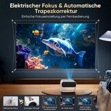 Full HD Beamer Smart (Android 11) - 200 inch - WiFi 6 - Automatische Focus (34% Korting)