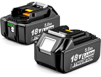 2x Makita 18V Li-ion Accu's 5000 mAh met LED-indicator - 29% Korting