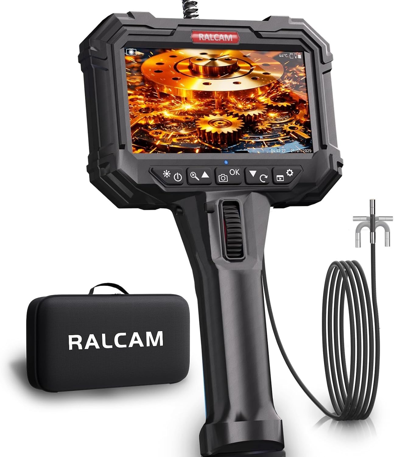 Endoscoopcamera met 5" HD scherm & 210° draaibare kop - 35% korting
