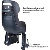 Kinderfietszitje Achter GO MAXI AVS+ Zwart - 34% Korting