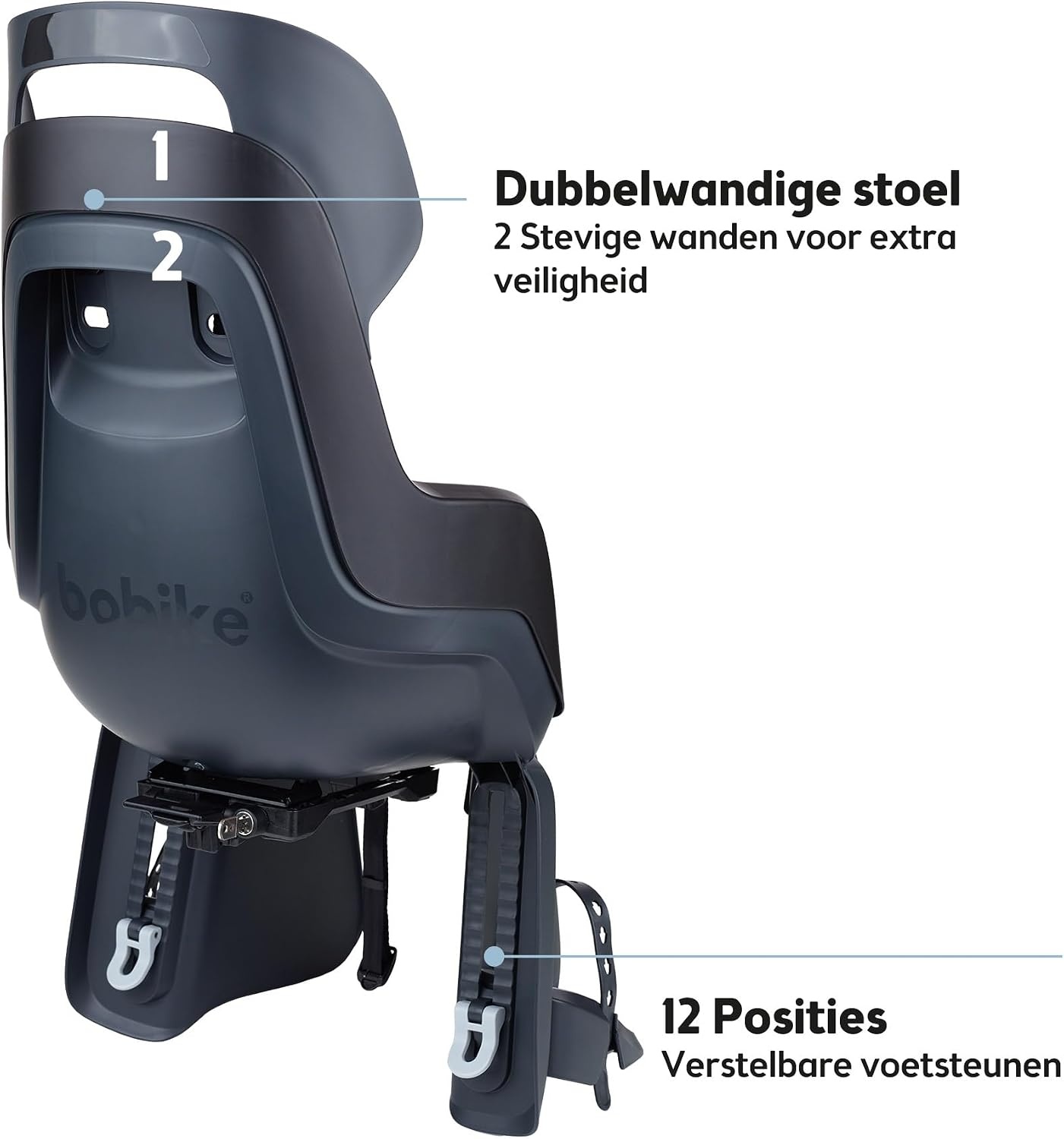 Kinderfietszitje Achter GO MAXI AVS+ Zwart - 34% Korting