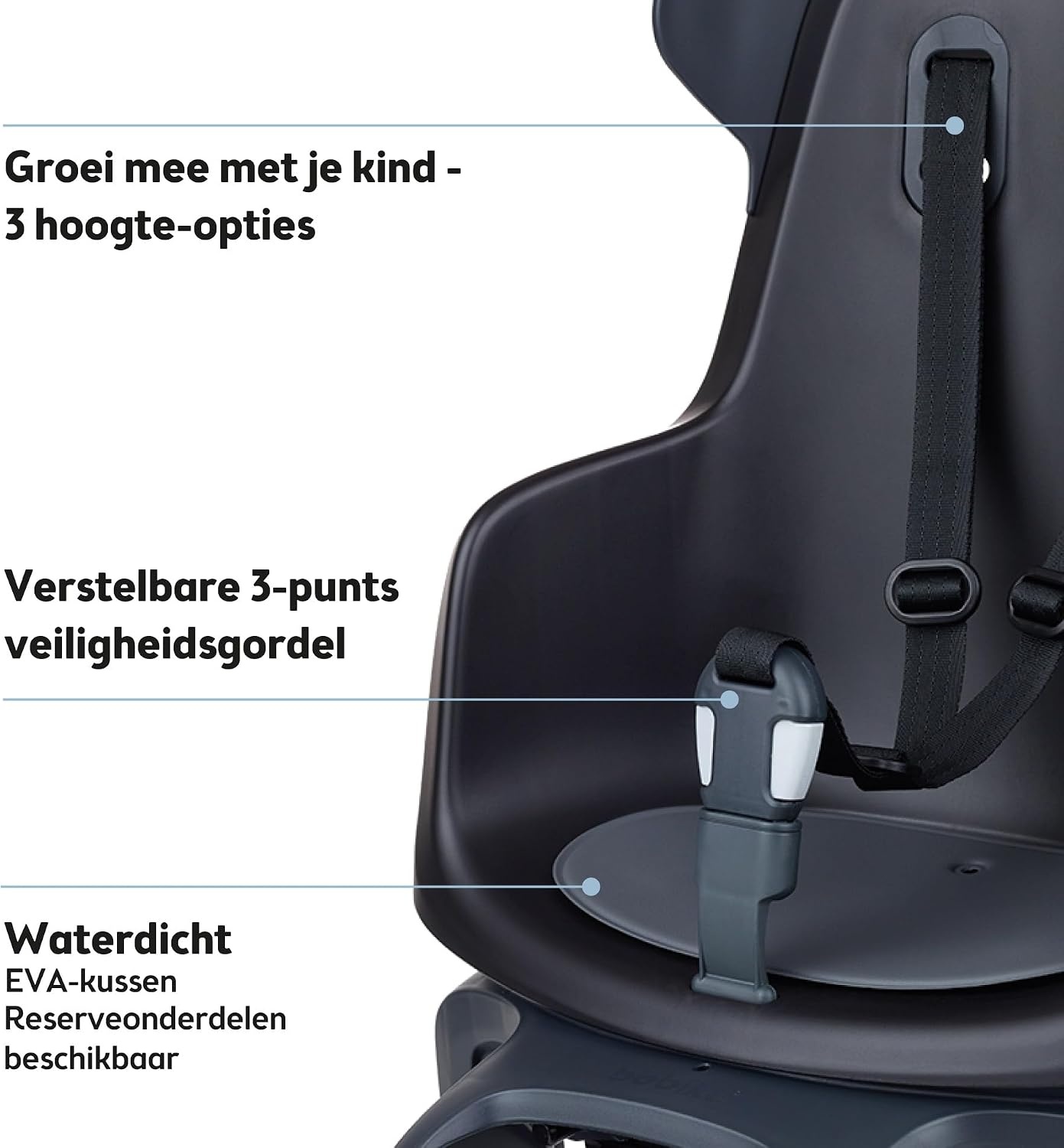 Kinderfietszitje Achter GO MAXI AVS+ Zwart - 34% Korting