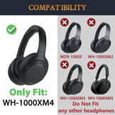 Zwarte SOULWIT Oorkussens voor Sony WH-1000XM4 - 32% Korting