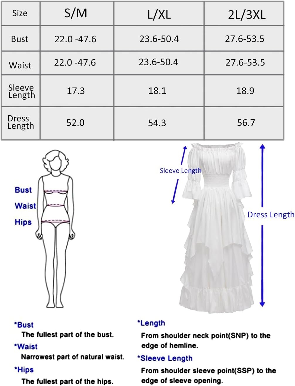 Gothic Middeleeuwse Jurk voor Dames - 33% Korting