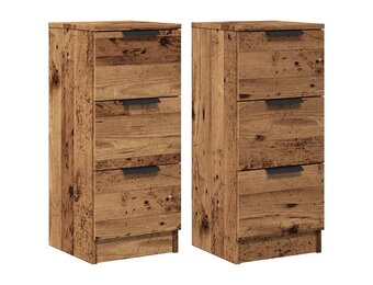 2x VidaXL Dressoirs Oud Houtkleurig (30x30x70 cm)