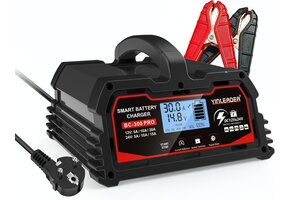 Autoaccu Lader 12/24V 30A LiFePO4 Intelligente Oplader met LCD
