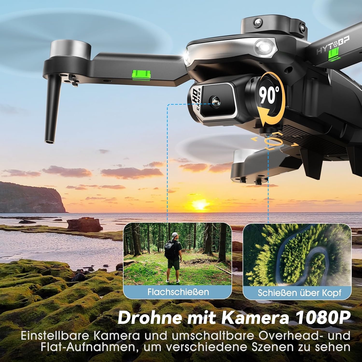 Drone HYTOBP S165 met 1080P Camera - Zwart - 34% Korting