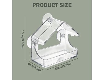 Raamvoederhuisje Vogeldispenser Acryl - 33% Korting!