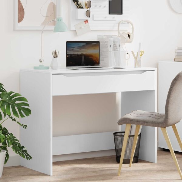 Wit Bureau met Lade - 100x50cm - Gereduceerd