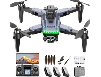 4K Drone met GPS & 3 Camera's - 60 Min Vliegijd - 34% Korting