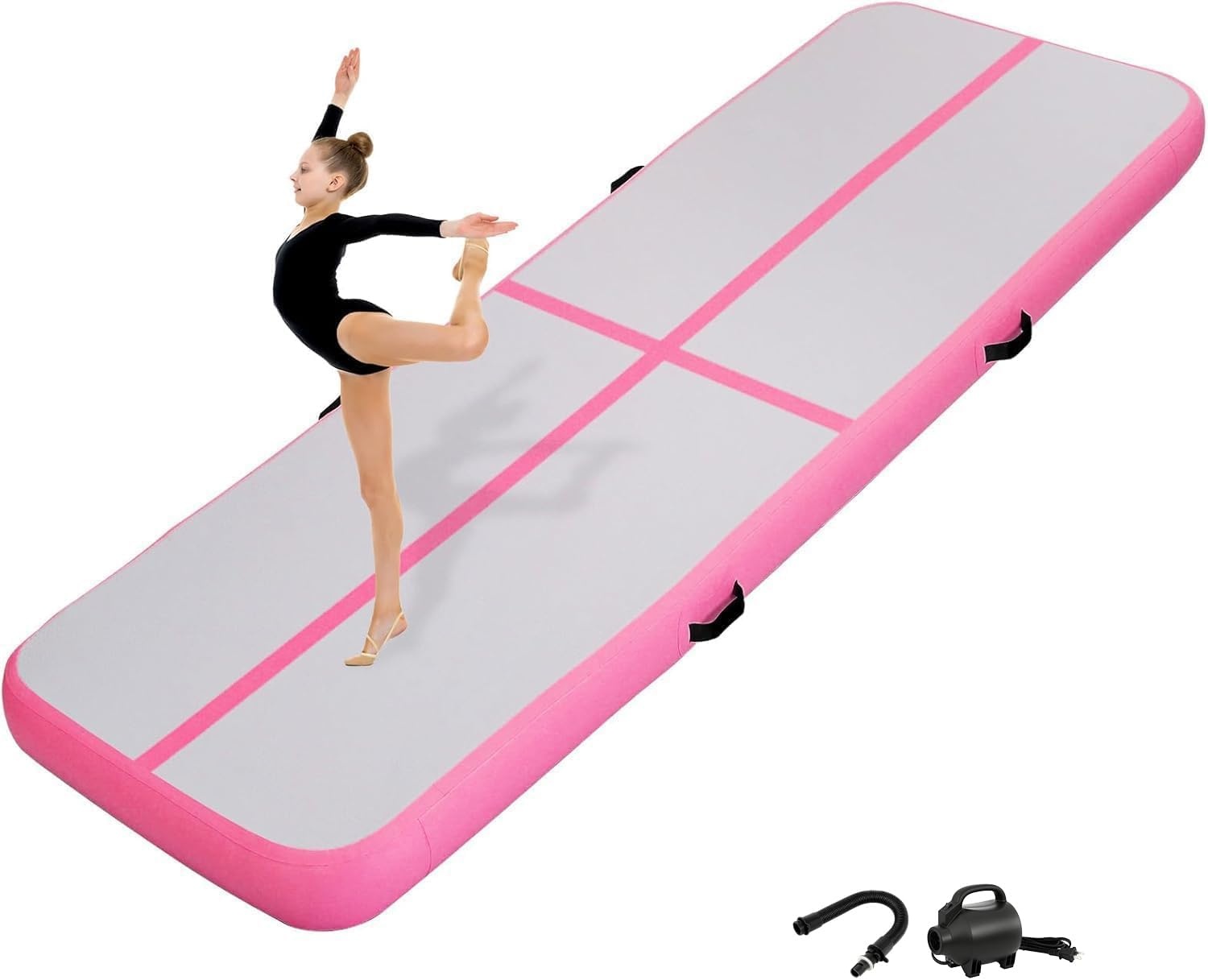 Opblaasbare Gymnastiekmat 3m Blauw/Wit - 35% Korting