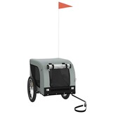 Hondenfietstrailer Oxford Stof & IJzer - Grijs/Zwart - 34% Korting