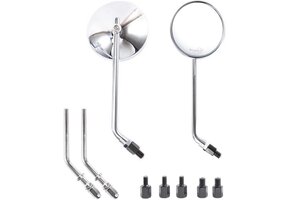 Retro Motorzijspiegels - Chroom Rond 4" - 33% Korting