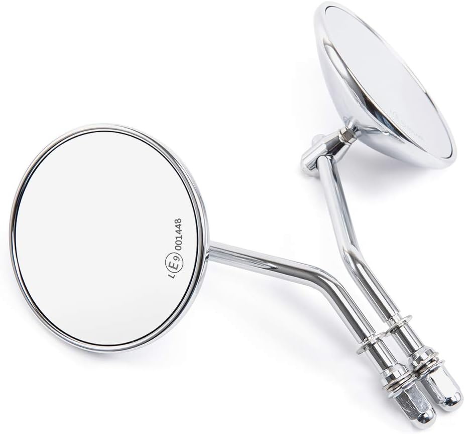 Retro Motorzijspiegels - Chroom Rond 4" - 33% Korting
